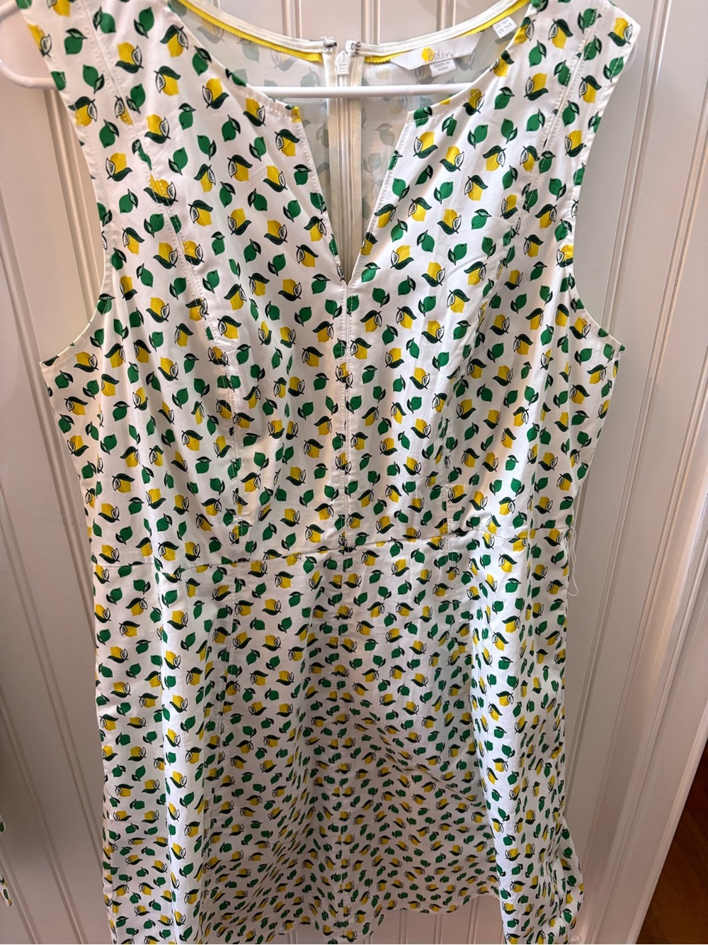Boden Women’s Summer Sleeveless Dress with Fun Lemon Print